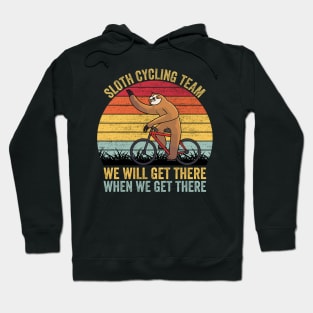 Sloth Cycling Team - We will get there when we get there Vintage Hoodie